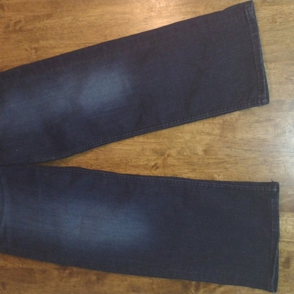 NWOT Dark Wash Cropped Wide Leg JEN 7 7 for All Mankind Collab Jeans 2 - Picture 3 of 7